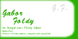 gabor foldy business card